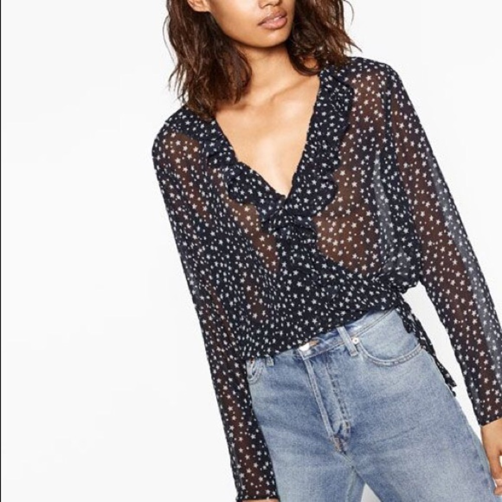 Zara star print body suit